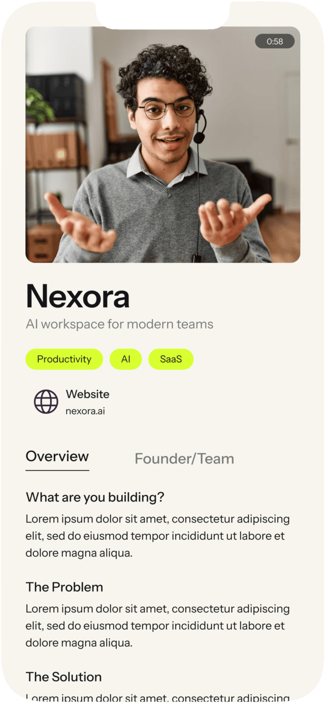 InSeconds app | Startup & Product Discovery