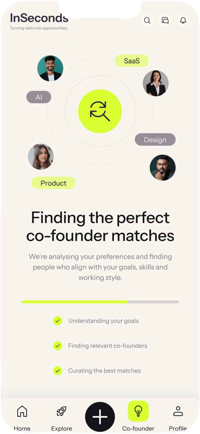 InSeconds app | Founder Connections